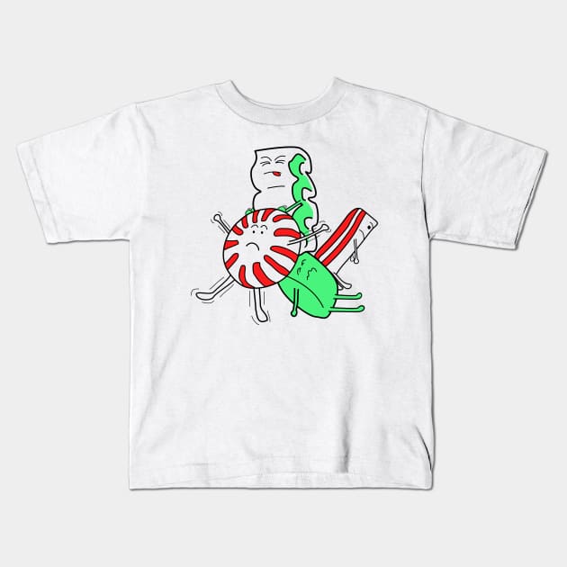 Candy Clump Kids T-Shirt by Coffeepine